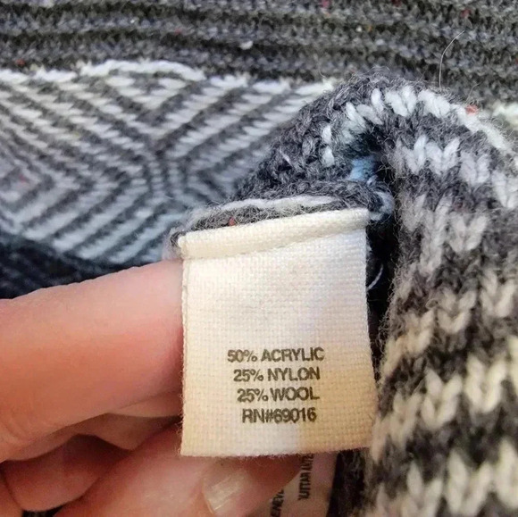 Ruff Hewn 25% Wool Full Zip Striped Sweater Jacket Plus Size 2x - Picture 4 of 4